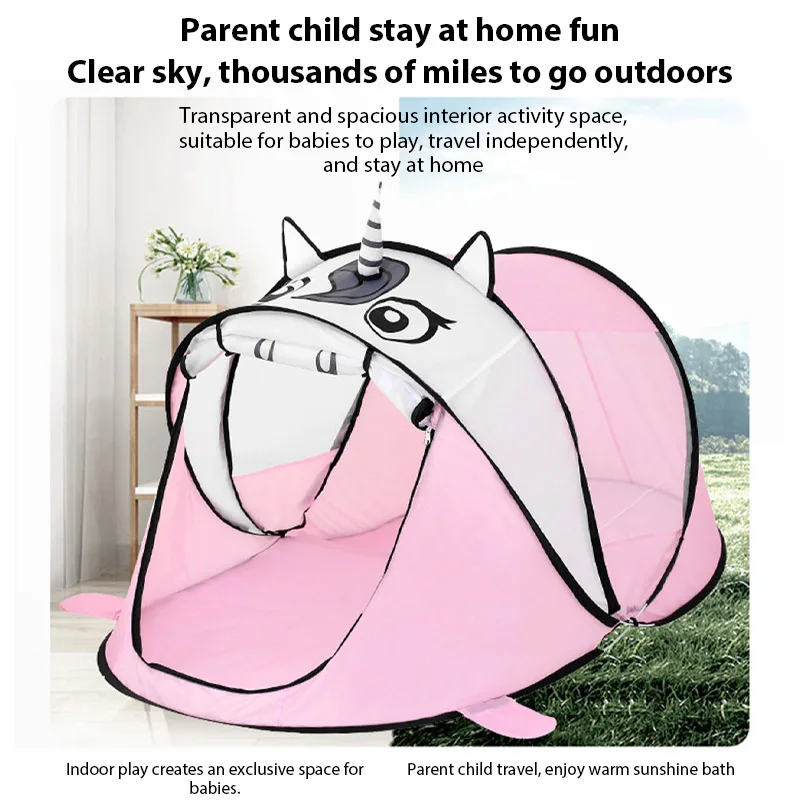 Tiendas de campaña para niños, tienda plegable con bonito oso sin montaje, casa de juegos, diversión interior/exterior, tienda emergente, juguetes para niños pequeños y niñas