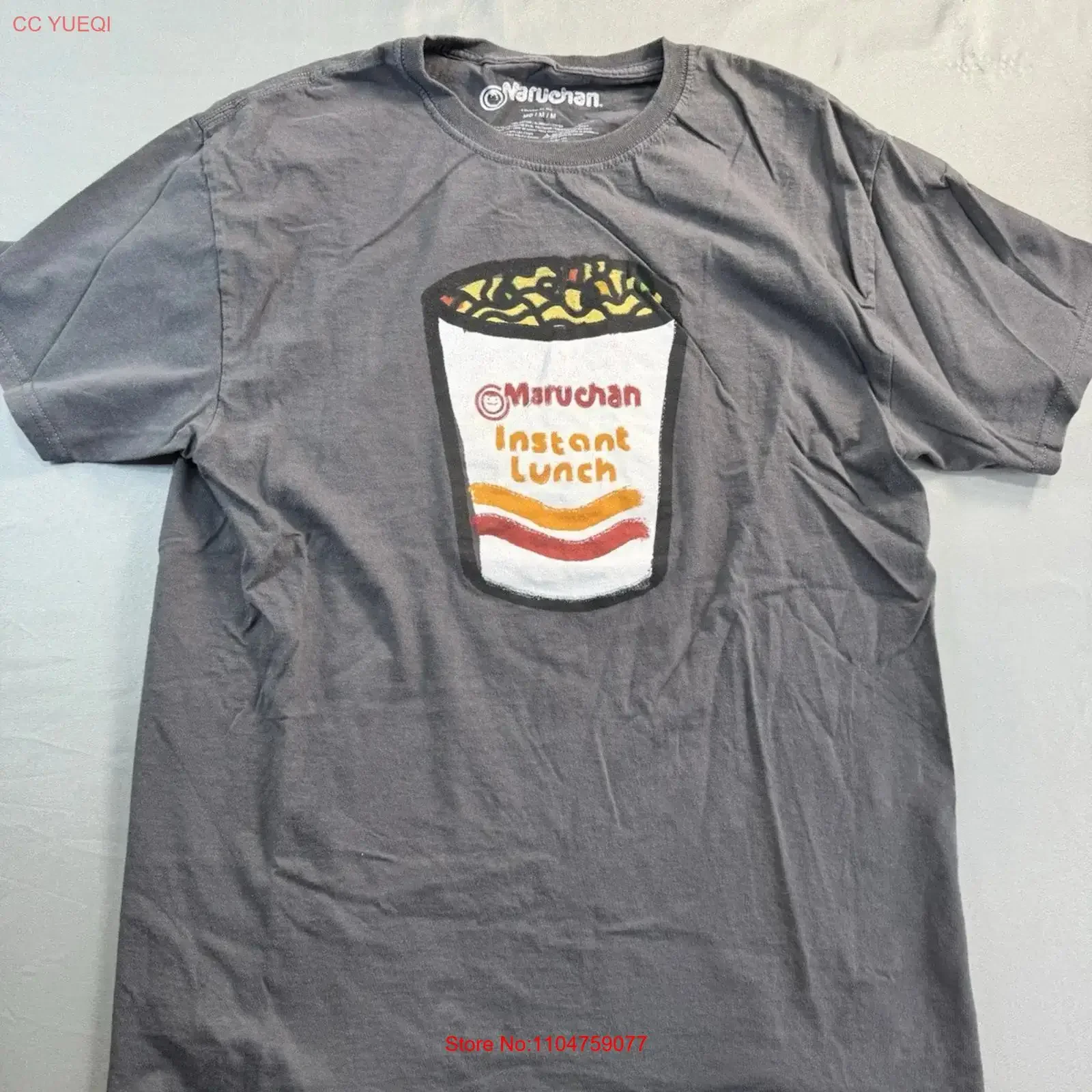 Camiseta Maruchan Instant Lunch Ramen Noodles para hombre, talla mediana M, estampado vintage, ropa informal de diseñador, estilo streetwear