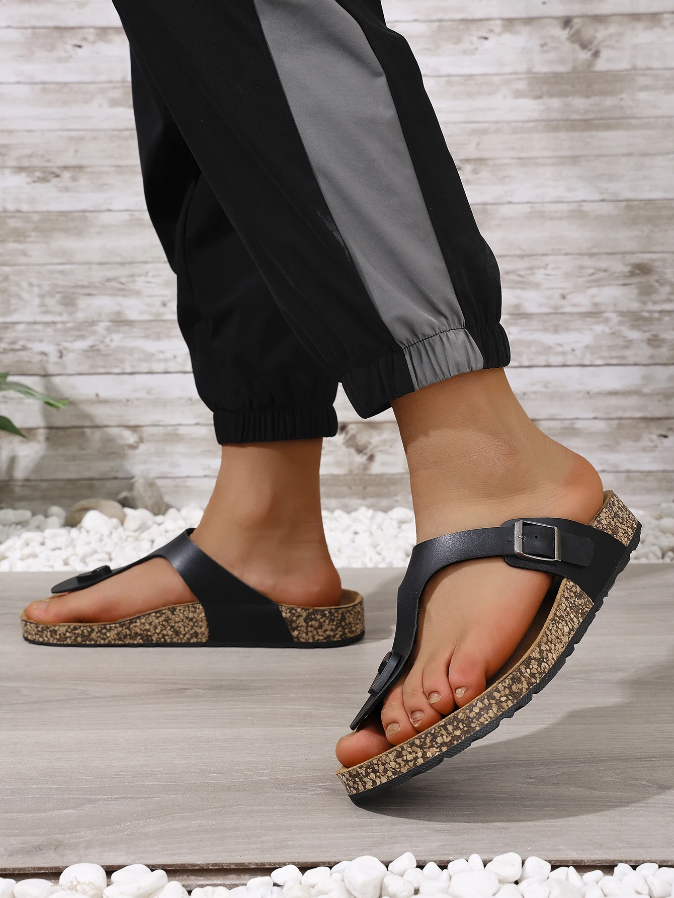 Men's Youth Mules New Spring and Summer Retro Casual Slip-On Shoes Pu Upper Flip-Flops Flat Slippers image 2