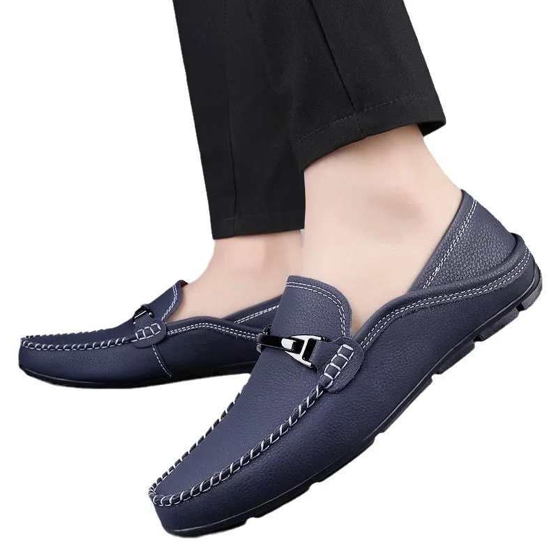 

Genuine Leather Men's Shoes Outdoor Workwear Leather Shoes Spring Low Cut Toe Caps Cowhide Business Formal Casual Shoes