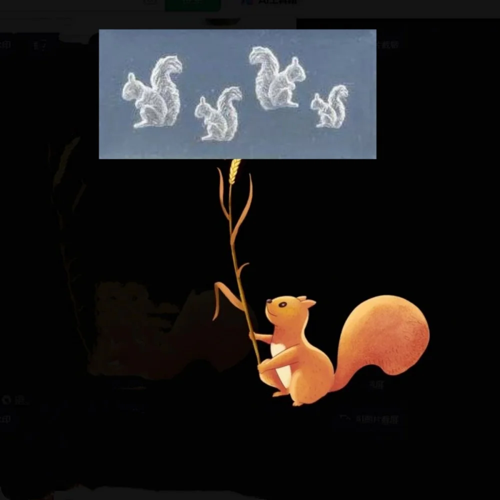 

Nailart Squirrel Silicone Mold 3D Carving Silica Gel Template