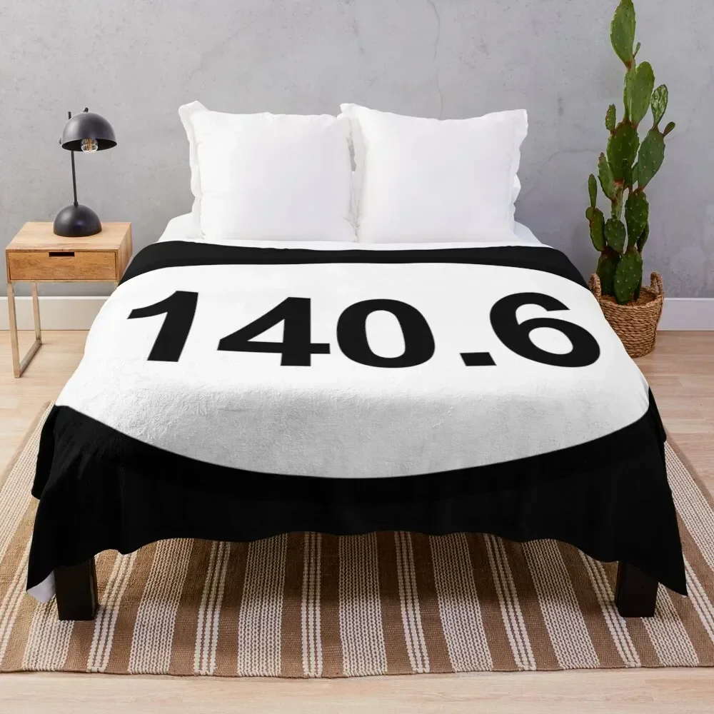 

140.6 Triathlon Road Sign Throw Blanket blankets ands Softest Blankets Sofas Of Decoration Large Blankets