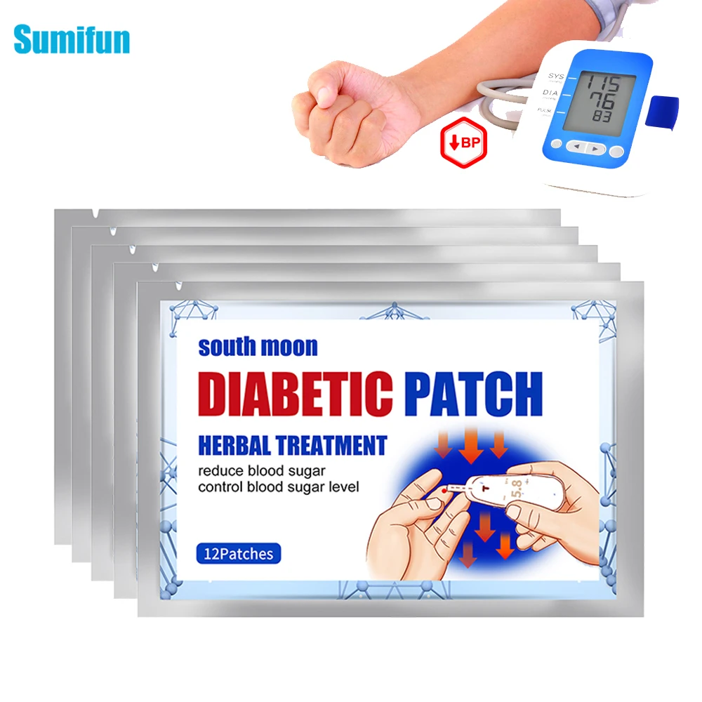 

12/36/60Pc Diabetic Patch Lower Blood Sugar Stabilizes Glucose Medical Herbal Plaster Diabetes Treatment Burning Fat Health Care