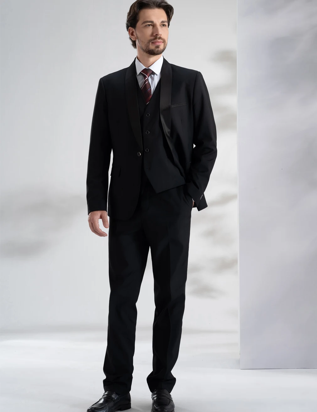 

Suit (Blazer+Vest+pants) Men's Fashion Business Gentleman Italian Style Slim Solid Color Wedding Groom Professional Best Suit