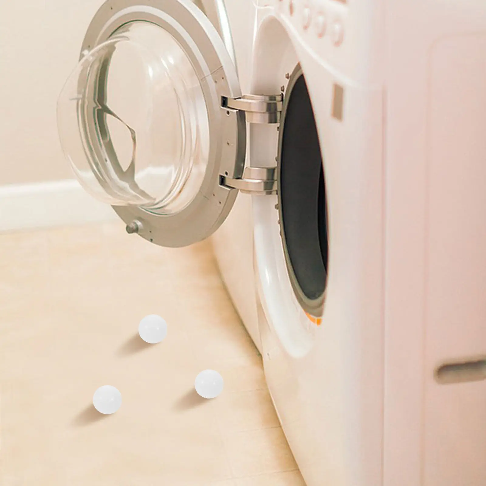 

Набор из 4 силиконовых шариков для сушильной машины - многоразовые шарики для сушки 5 см, для пуховиков, свитеров, устранения статического электричества и удаления ворса с тканей