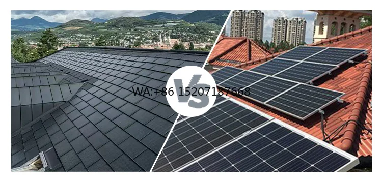 Roof Tile for Integrated Building Rooftop Facade Utilizes Idle Roof Space BIPV CdTe Solar Panel Solar Roof Tile Double Glass PV