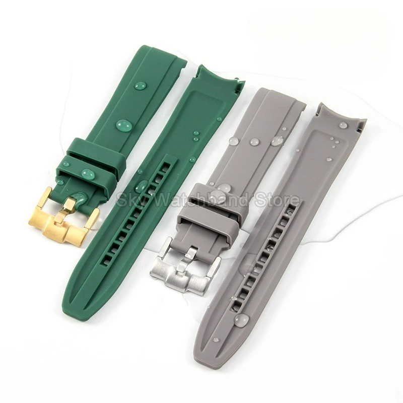 Silicone Watch Accessories for Omega and Swatch Collaboration Watchband MoonSwatch Series 20mm Black Dark-Blue White Brown Strap image 4