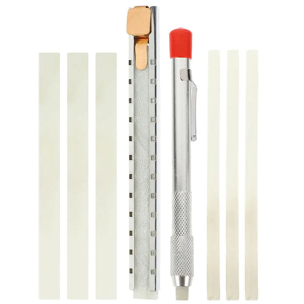 

Stone Pen Scribing Tool Steel Soap Tile Chalk Flat Soapstone for Welder Write Pencil Draw Refill Welding Work
