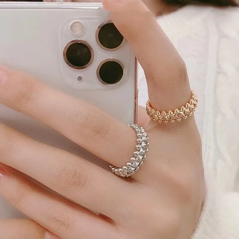 High Quality Hot Selling Jewelry 925 Sterling Silver Swivel Rivet Ring Women's Fashion Personality Luxury Brand Couple Fine Gift