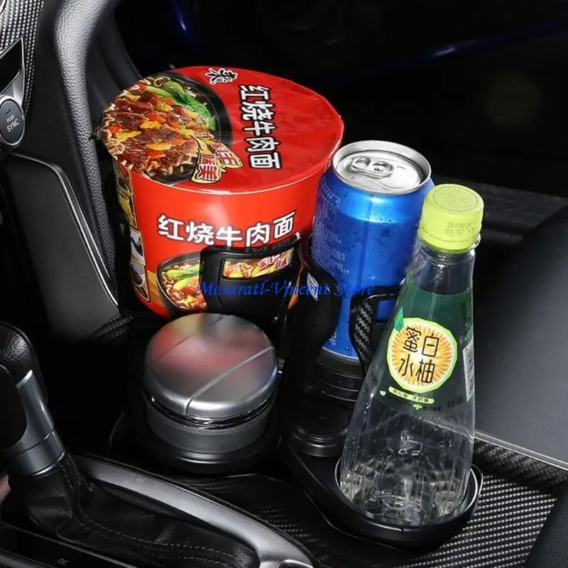 A70F 360 Rotating Adjustable Car Cup Holder Expander 2 In 1 Drink Cup Bottle Holder