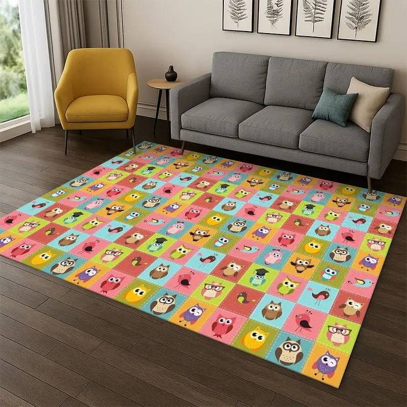 Alphabet ABC Early Education Cartoon Kids Playroom Children Crawling Carpet Rug for Bedroom Living Room Sofa Non-slip Home Decor