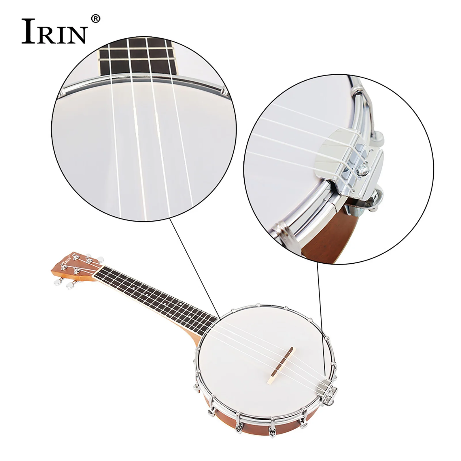 IRIN Banjo Rosewood Sabili أربعة أوتار بانجو ممتازة صغيرة من الدرجة المهنية أداة التقطت مناسبة للاستخدام الممارسي