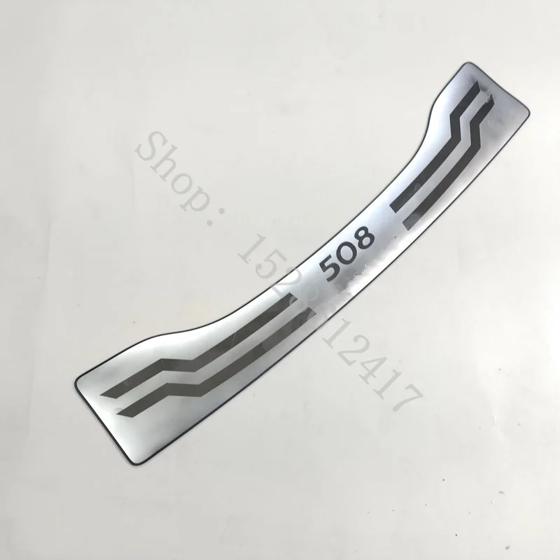 For Peugeot 508 2011 2012 2013 2014~2019 stainless car Rear Bumper Protector Sill Trunk Tread Plate Trim Car Accessories