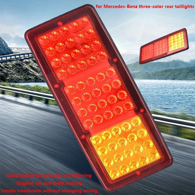 2 قطعة 12 فولت/24 فولت سيارة مقطورة الشاحنات أضواء خلفية سيارة LED الخلفية الذيل ضوء تشغيل بدوره إشارة المصابيح الخلفية شاحنة حافلة الضوء الخلفي أجزاء