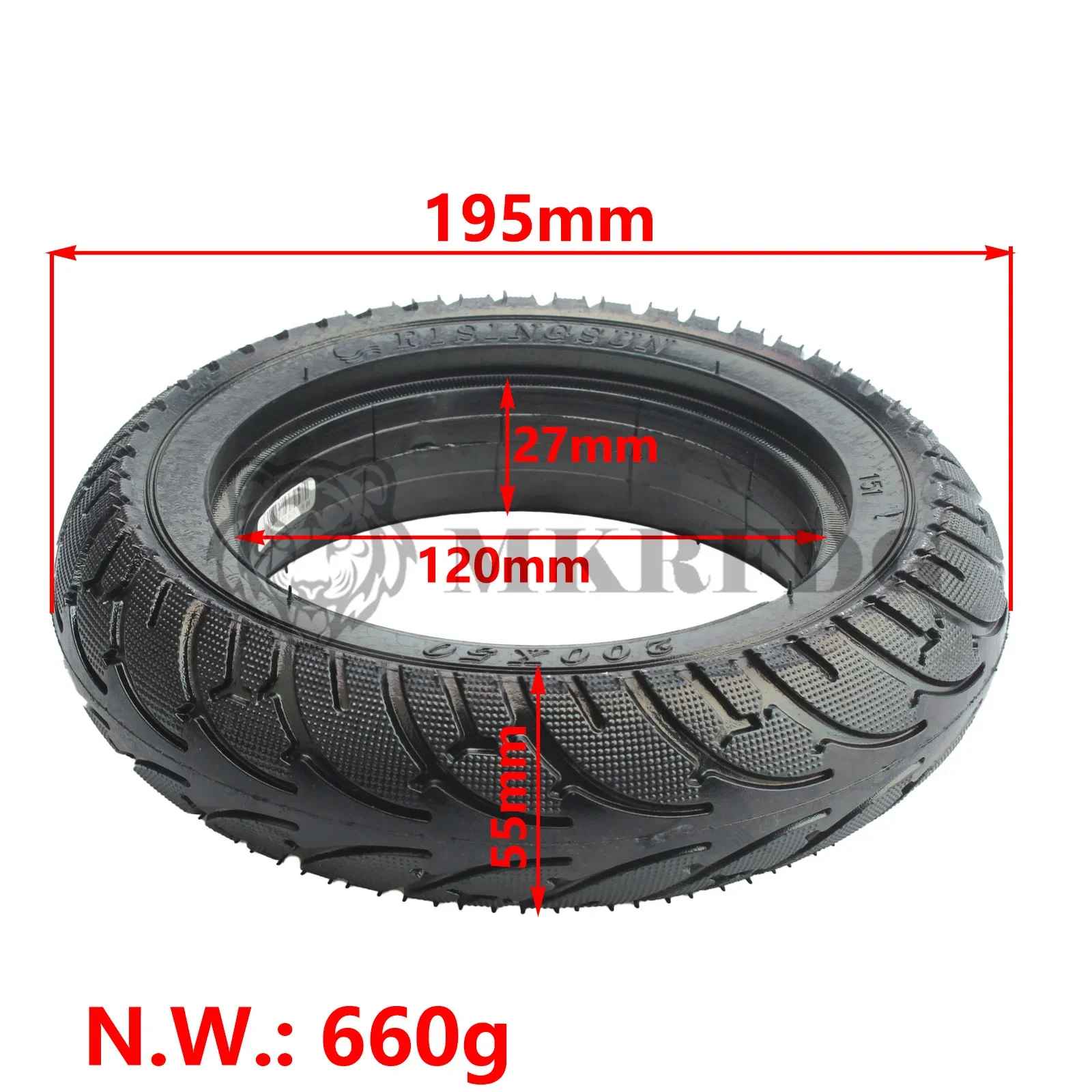 200x50 Solid Tire For Speedway mini 4 Pro Rear Wheel 8 Inch Electric Scooter RISINGSUN Tire