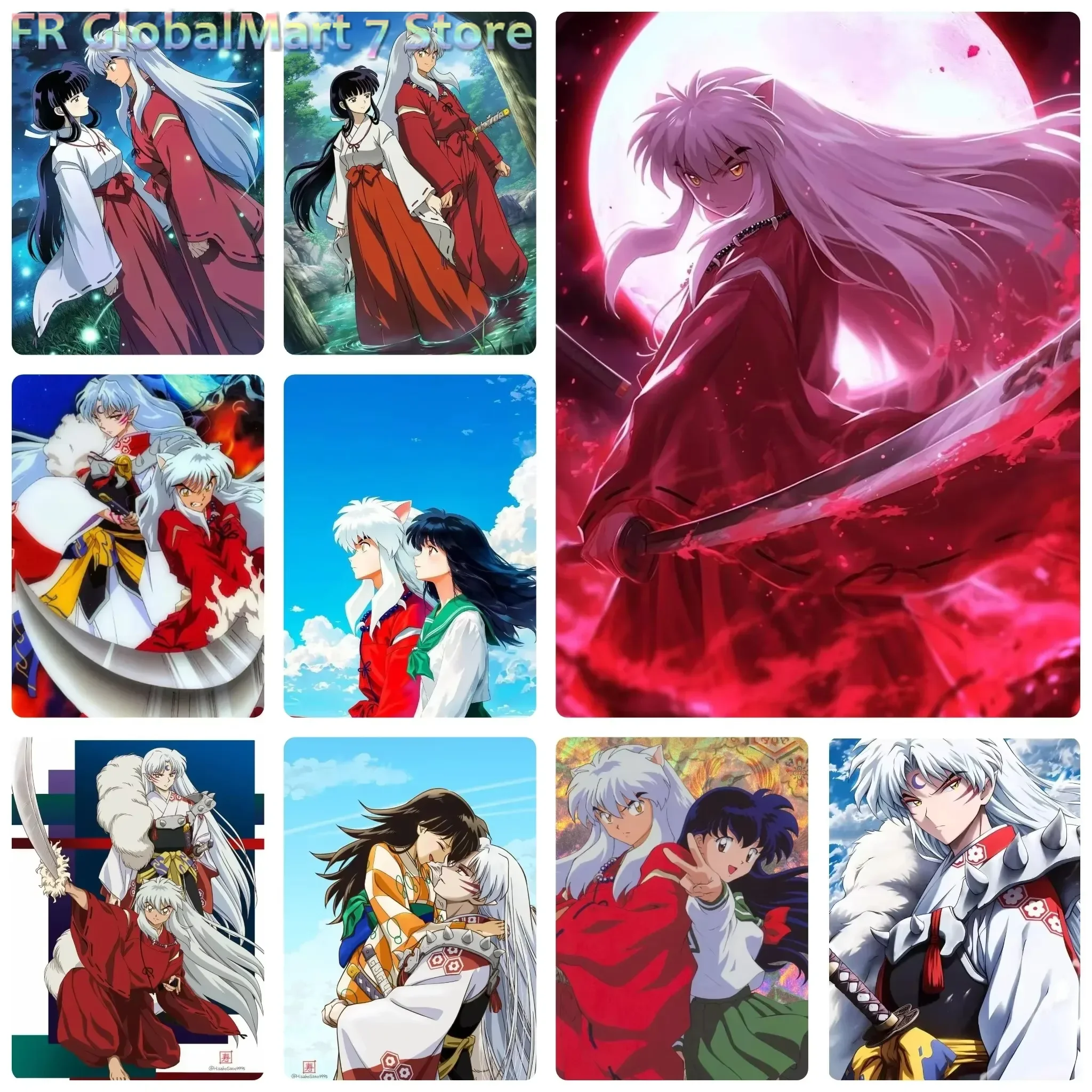 DIY Round/Square Diamond Painting Diamond Painting by Number Kit Inuyasha Classic Anime Characters Art Diamond Wall Art for Ad