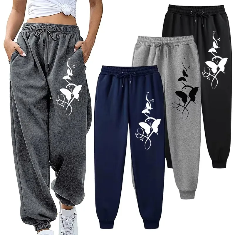 Women Pants Black Jogging Sweatpants Women Baggy Sports Pants Gray Jogger Sweat Casual Female Trousers Streetwear Pants