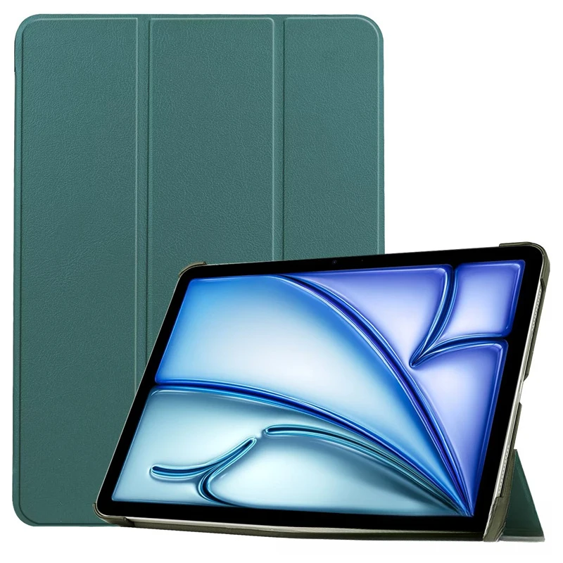 Tri-Fold PC Case for iPad Air 13 2025 Pro 12.9 with Auto Wake Sleep Shockproof Cover
