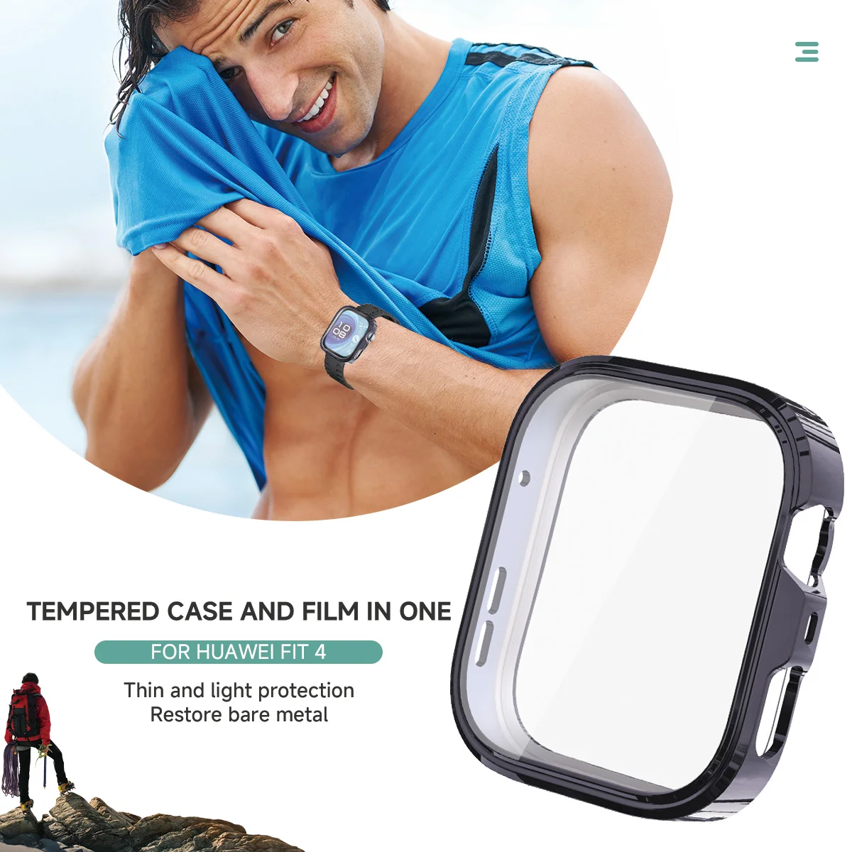 PC Case Glass For Huawei Watch Fit 4 SmartWatch Screen Protector Frame Bumper for Huawei Watch Fit 4 Pro Huawei Fit4 Cover Shell