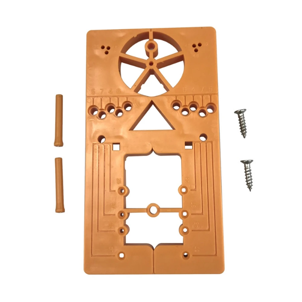 A57X NEW Woodworking Hinge Hole Puncher,Hinge Jig Hole Drill Guide Bit Wood Cutter Carpenter Woodworking Hole Opener Template B