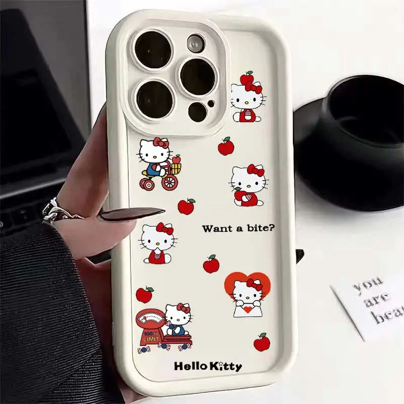 Sanrio Hello Kitty Love Case For Samsung Galaxy A32 A15 A05S A13 A14 A12 A24 A55 A35 A34 A53 A54 A03s A23 Cover Funda Silicone image 4