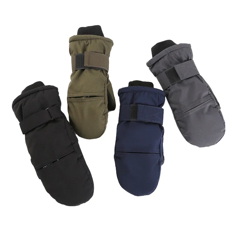 

Унисекс, термолыжные варежки, утолщенные ветрозащитные варежки для катания на лыжах, сноуборде, альпинизме, зимние перчатки на флисовой подкладке с удлиненной манжетой