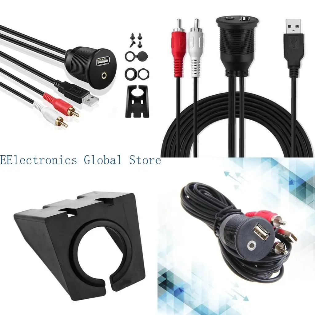 

462B Универсальный переходной кабель USB 3,5 мм на 2RCA, высокоскоростной удлинитель USB2.0, 100 см, 39,37 дюйма