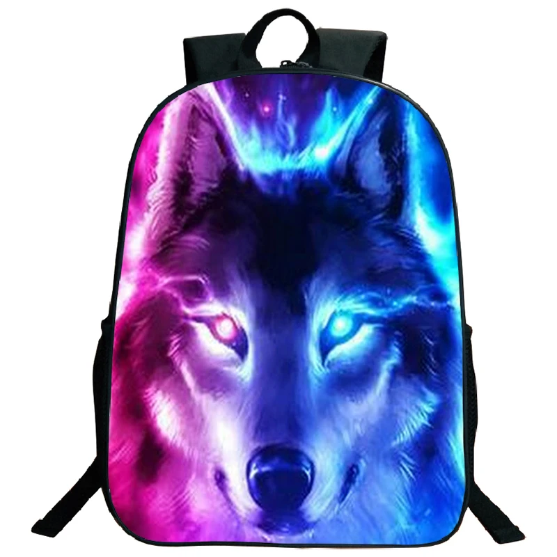 

Mochila 3d Animal Wolf Backpack Teens School Backpacks Women Men Bookbag College Student Boys Girls back to School Bag