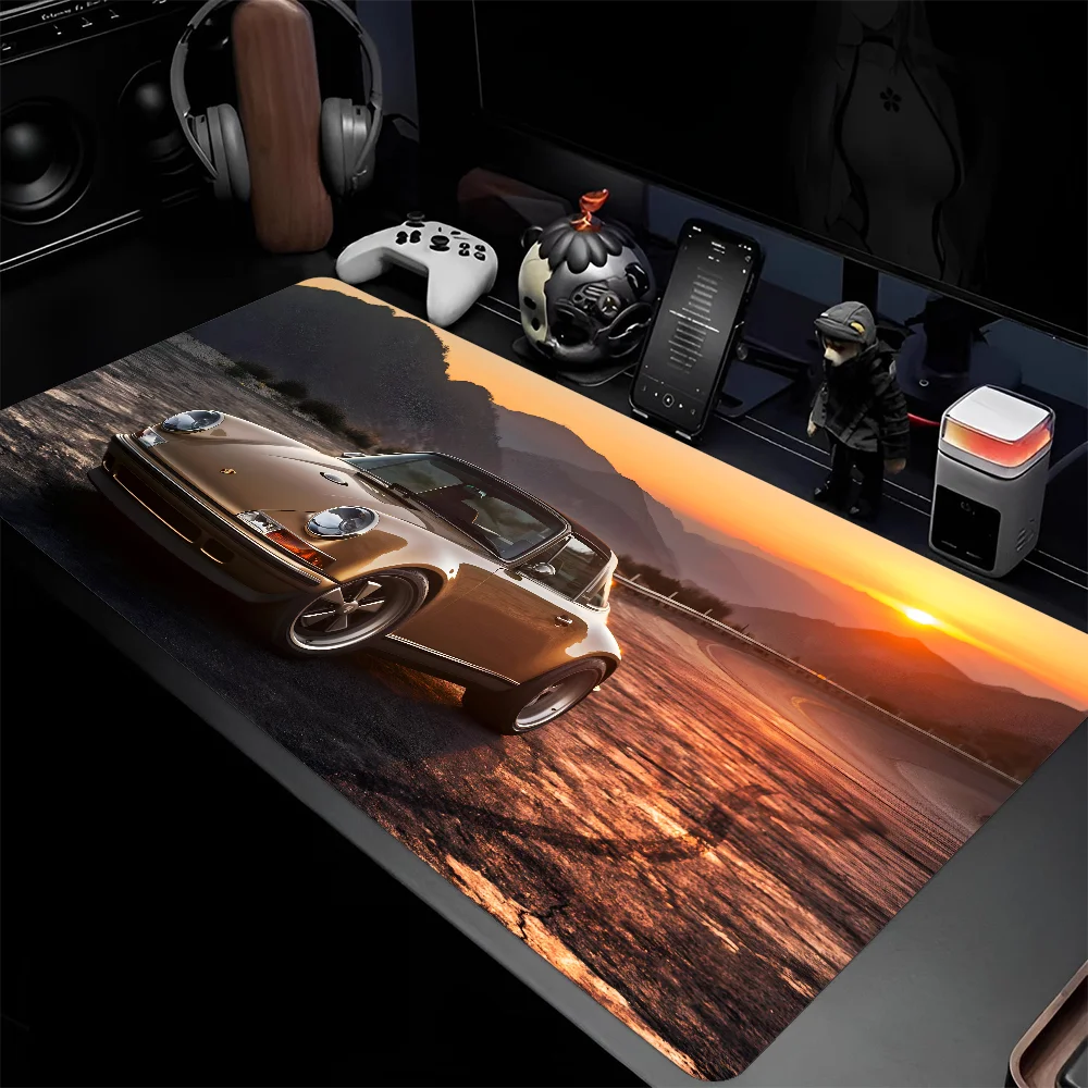 Cat P-Porsche Mousepad Large Gaming Mouse Pad LockEdge Thickened Computer Keyboard Table Desk Mat