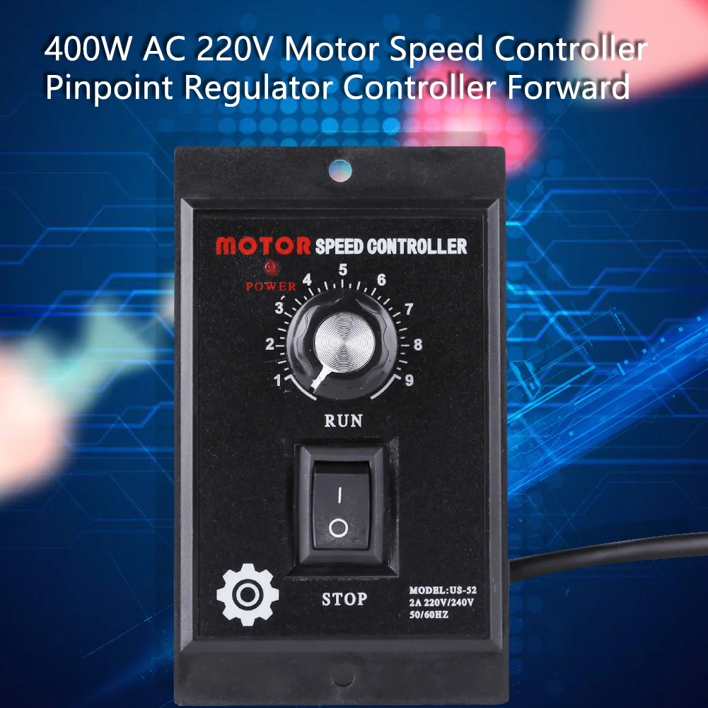 400W AC 220V Motordrehzahlregler Pinpoint Regulator Controller Vorwärts