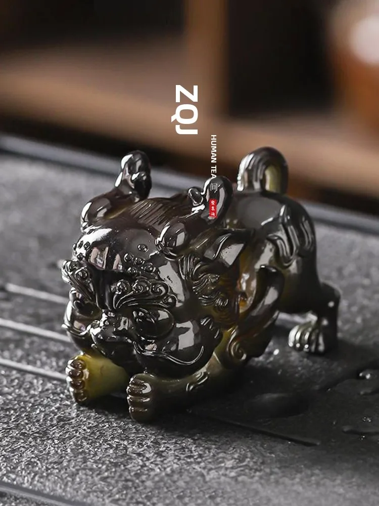 

JOJOS L PD Purple Spring Valley Changing Color Xi Wang Wealth Attracting Tea Pet Ornament Tea Table Decoration Chinese Culture