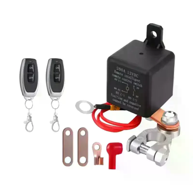 12V 200A Remote Car Control Battery Disconnect Switch Battery Switch Relay Anti-Theft Upgrade Prevent Power Drain
