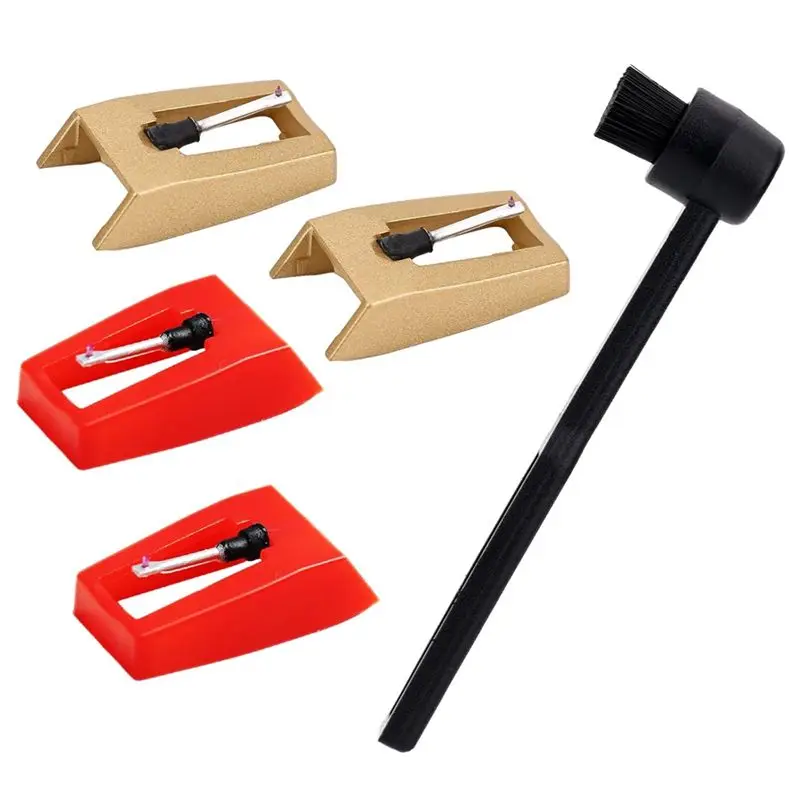 A92Z Record Player Needle Kit Turntable Needles With 1Pcs Stylus Cleaning Brush, Replacement For LP Vinyl Phonograph