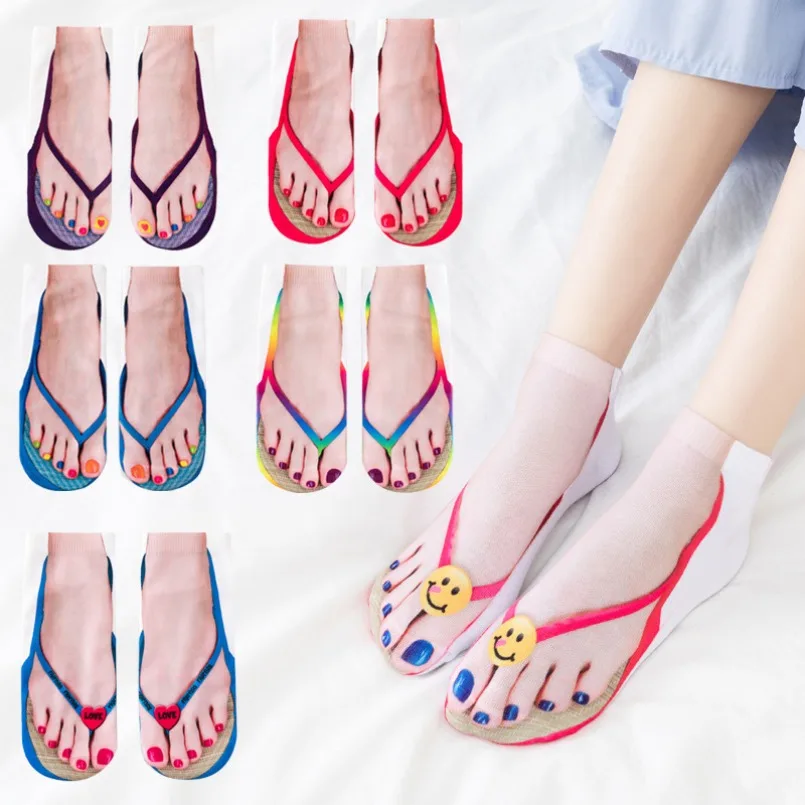 3d Cow Print Low Cut Socks Funny Female Women Novelty Casual Hosiery Cotton Ankle Sock floral Love Heart bone claw Gift 2026 New