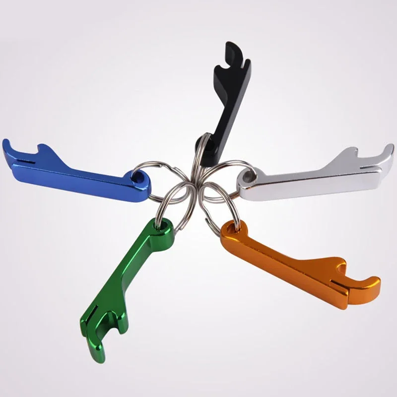 Multifunction Opener Outdoor EDC Beer Bottle Opener Keychains Anodized Aluminum Alloy Can Beer Opener Keyrings