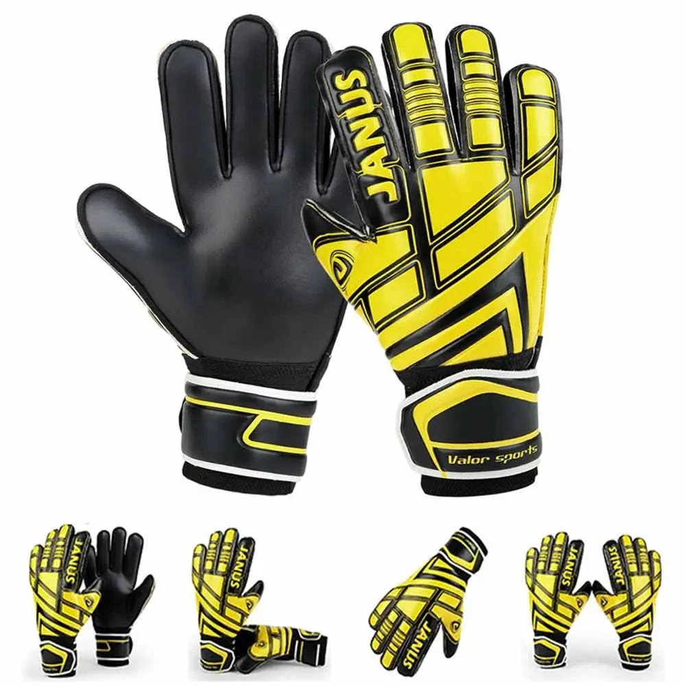 Finger Protection Goalie Gloves Non-Slip Colorful Latex Soccer Gloves Wear-Resistant Handguard Football Goalkeeper Gloves