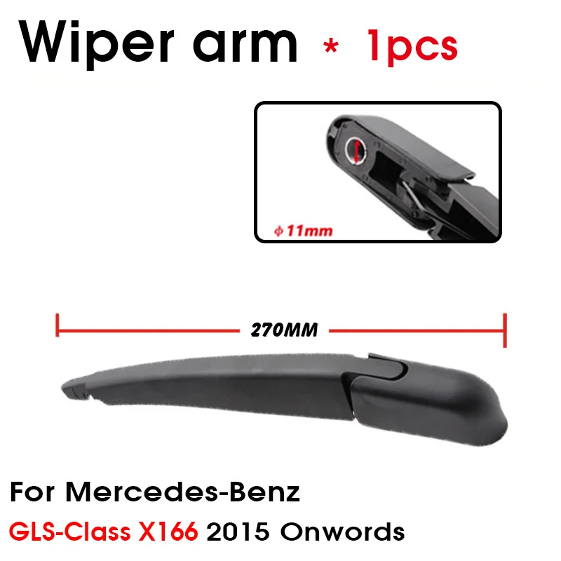 Car Rear Windscreen Windshield Wiper Arm Blades Natural Rubber For Mercedes Benz GLS-Class X166 305MM 2015 2016 2017 2018 2019