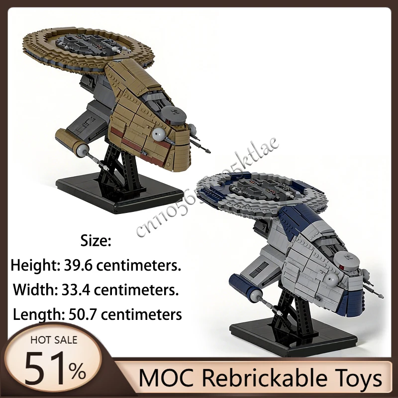 

Space Military Custom MOC Mechanized Assault Flyer SpaceShip Battle DIY Model Architecture Assembly Collection Series Model Gift