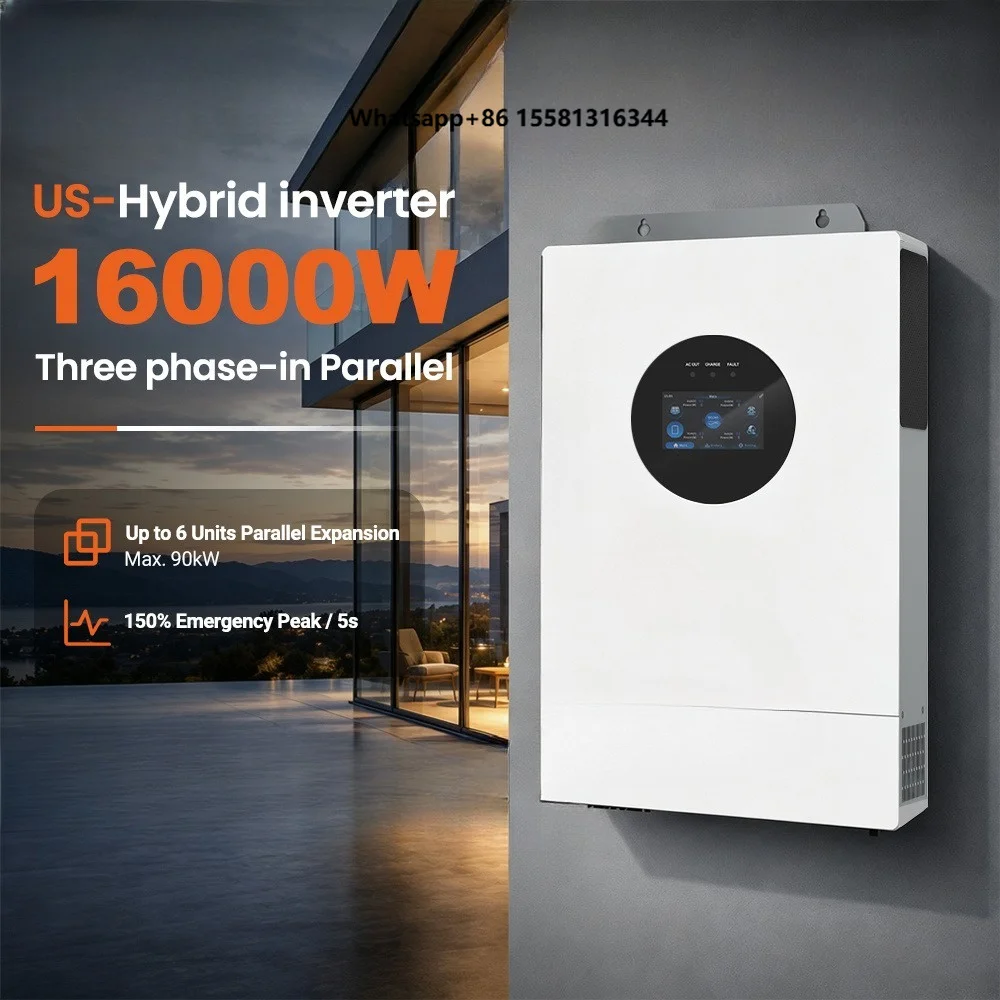Solyx UL1741 US 16kW 48V Three Phase Solar Inverter 6 Units Parallel Expand 90kW 60Hz Inverter Residential Solar Storage