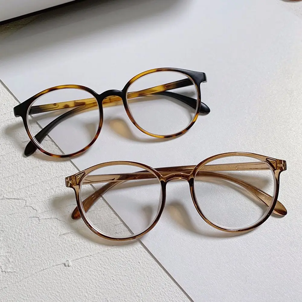 Oval Frame Leopard Flat Spectacle Glasses Anti Blue Light Glasses Eye Protection Female Computer Glasses Korean Style Glasses