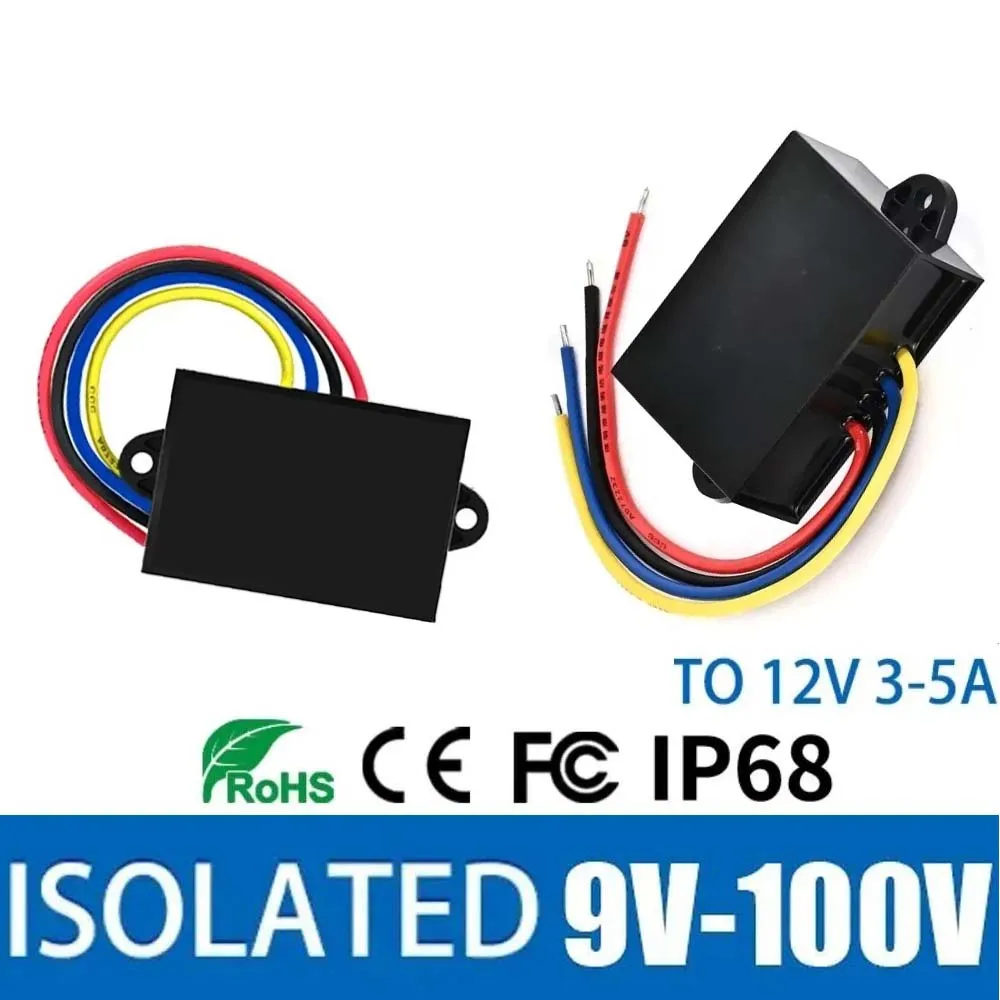 

Isolated DC DC 24 48 60 Volt Step Up Down to 12 Volt 5A 12V 24V 48V 60V to 12V Boost Buck Voltage Converter Regulator Stabilizer