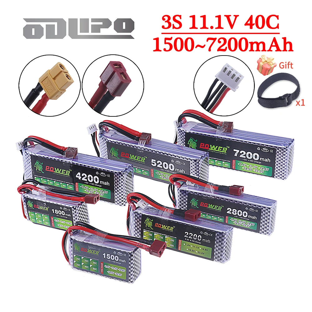 

3S 11.1V Lipo Battery Deans T / XT60 1500mAh 1800mAh 2200mAh 2800mAh 4200mAh 5200mAh 7200mAh For RC Car Truck Buggy Racing Boat