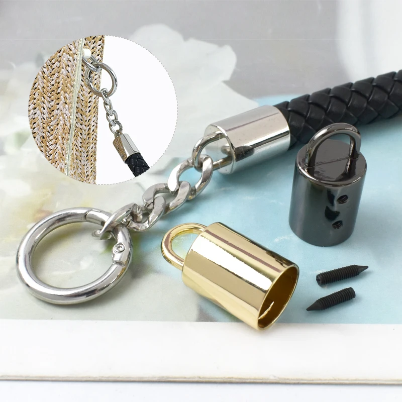 

5/10Pcs 11/14mm Metal Bag Strap Buckles Rope Cords Lock Stopper Buckle Tassel Bell Clasp Hook Hanger DIY Hardware Accessories