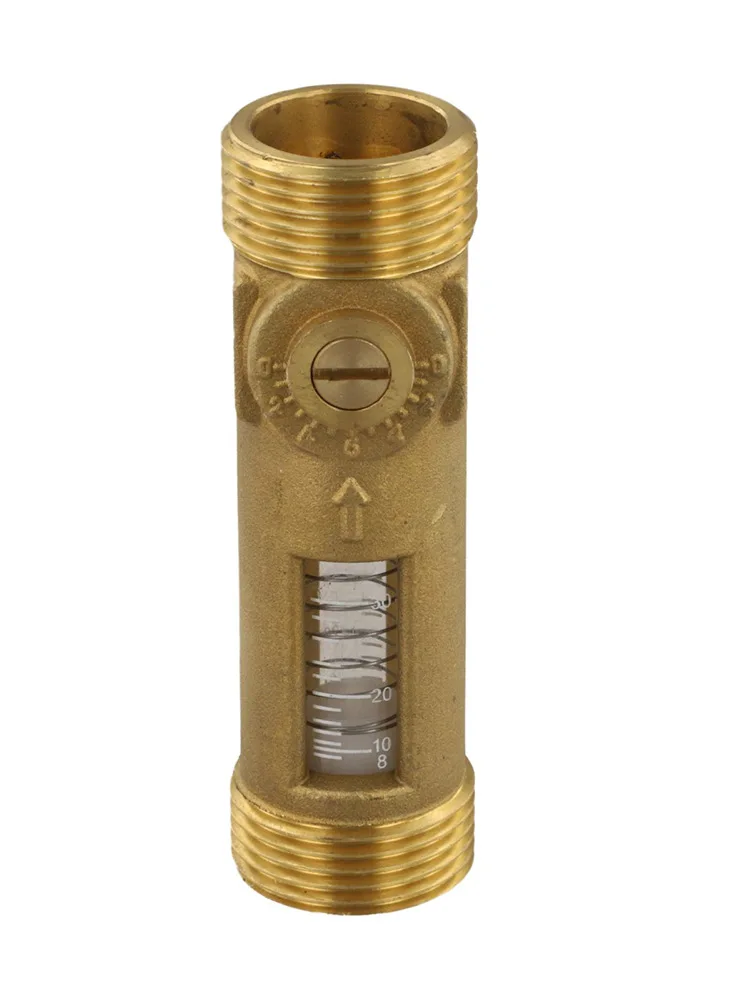 Visual Flow Control Ball Valve DN25 for HVAC System Balancing with Brass Construction and Adjustable Scale for Flow Regulation