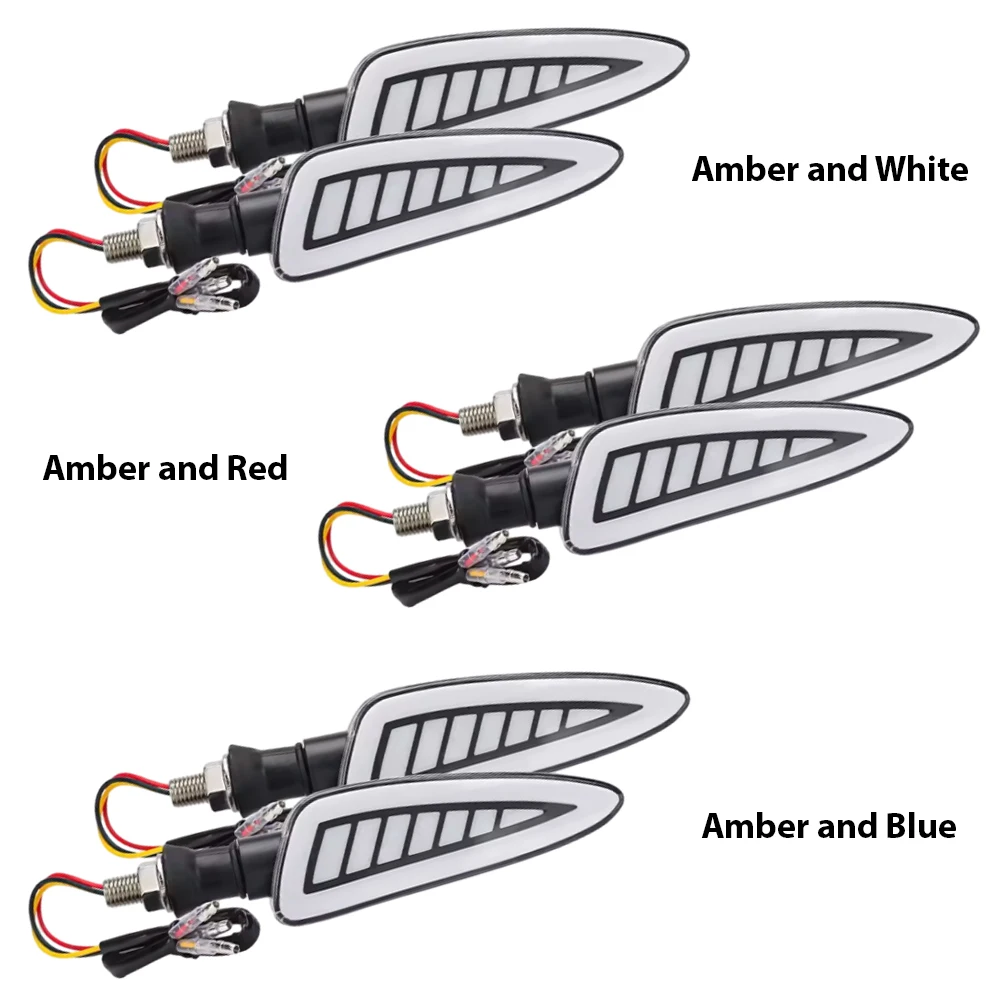 2pcs Universal LED Motorcycle Turn Signal Light For motorcycles with matching 10 mm mounting thread and 12 V DC power system