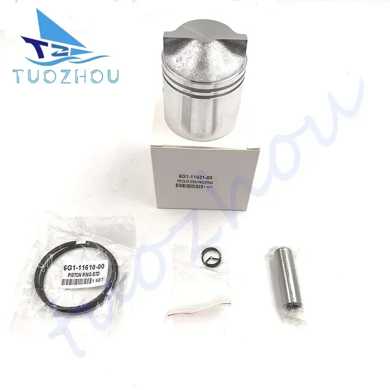 

Для подвесного мотора Yamaha 2-тактный 6HP 8HP 6G1-11631-00 Диаметр 50 мм Аксессуары для лодок 6G1-11631 Поршень с кольцом STD Комплект