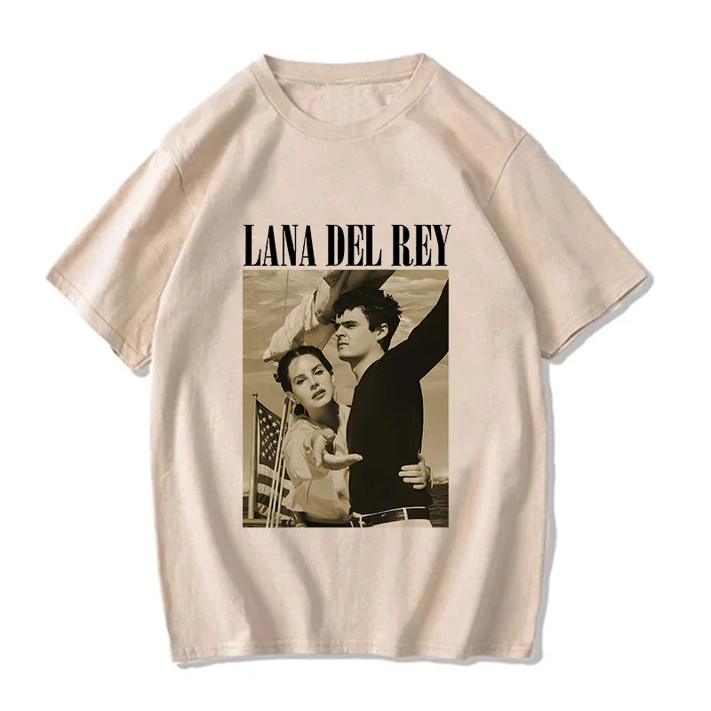 Singer Lana Del Rey Ldr Sailing T-Shirt Men Women Gothic EU Size Tops Streetwear Mange Harajuku T Shirt Graphic Y2k Tshirt Male