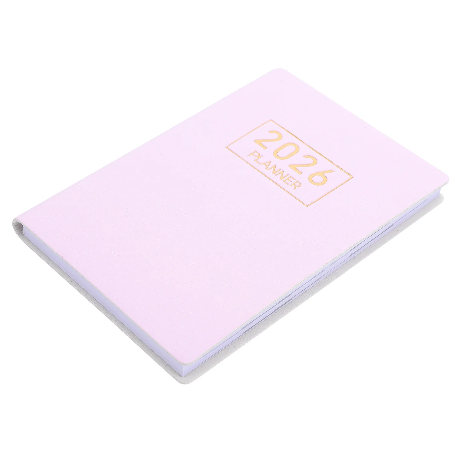 A7 2026 Mini Planner English Compact PU Cover Pocket Daily Monthly Weekly Planner Calendar Notebook for Purse Office School