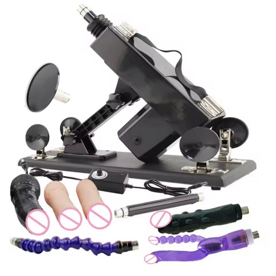 FREDORCH Automatic Adult Sex Machine with Dildo Masturbator, 3XLR Telescope Love Machine for Women and Men, Adult Sex Toys