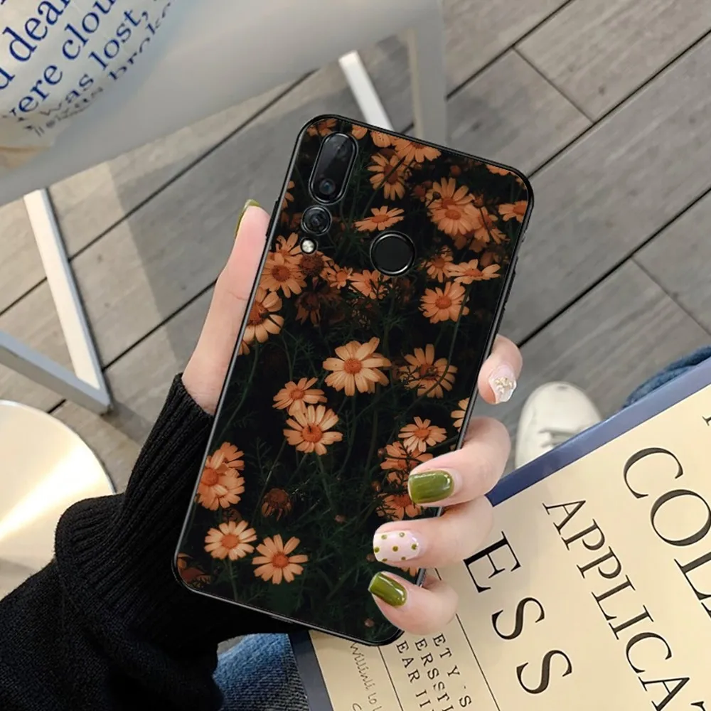 Sunflower Chrysanthemum Phone Case For Huawei Y9 6 7 5 Prime Enjoy 7s 7 8 plus 7a 9e 9plus 8E Lite Psmart Shell